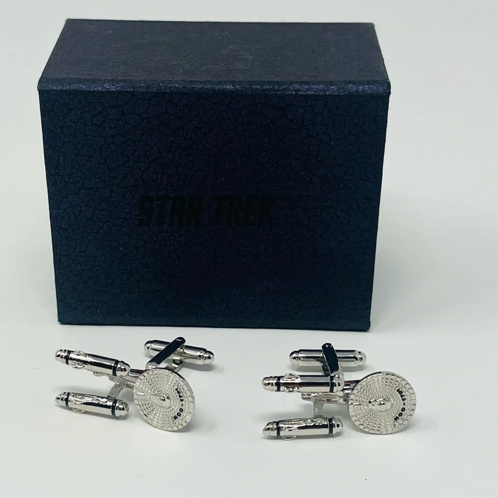 New STAR TREK Collectible Cuff Link ST-ENT-SL Silver - Picture 3 of 6